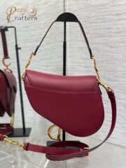 Dior Saddle Red Leather Shoulder Bag Handbag 10A Quality M0447CWVG - Image 3