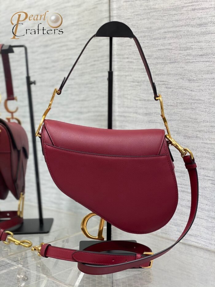 Dior Saddle Red Leather Shoulder Bag Handbag 10A Quality M0447CWVG - Image 3