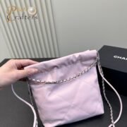 ⁦Chanel 23 Bag Calfskin Bucket Bag Shoulder Crossbody Bag⁩ - الصورة ⁦8⁩