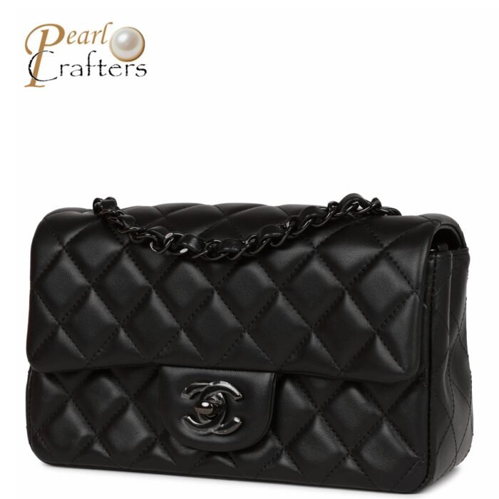 Chanel Classic Flag Bag Flap Bag SO Black Lambskin 20CM Shoulder Bag - Image 2