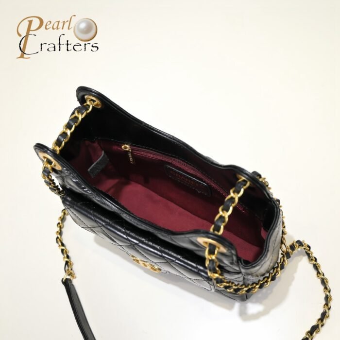 ⁦Chanel 22P Hobo Shiny Crumpled Calfskin Small Shoulder Bag Handbag⁩ - الصورة ⁦8⁩