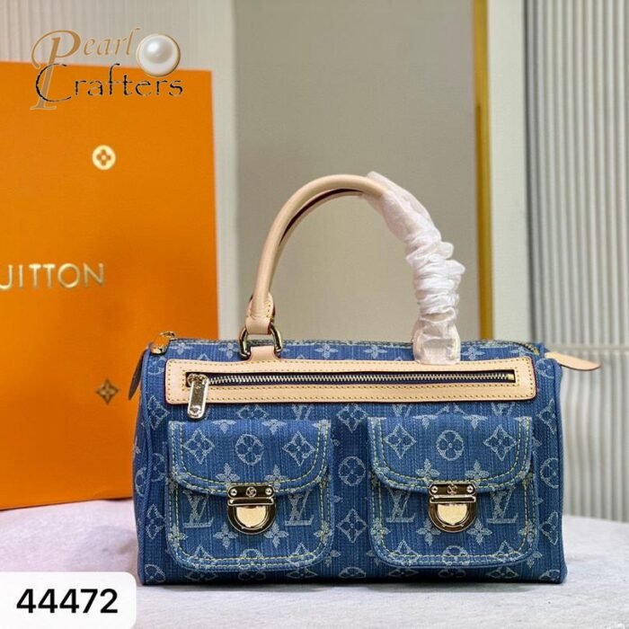 ⁦Louis Vuitton LV LV Monogram Neo Speedy Denim Shoulder Bag Handbag M44472⁩ - الصورة ⁦1⁩