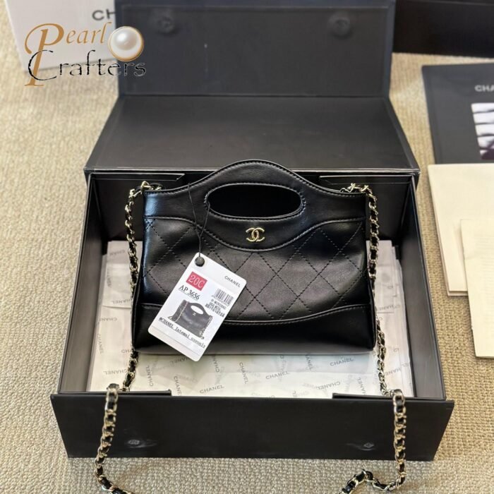 CHANEL 31 Mini Cowhide Shoulder Bag Black - Image 4
