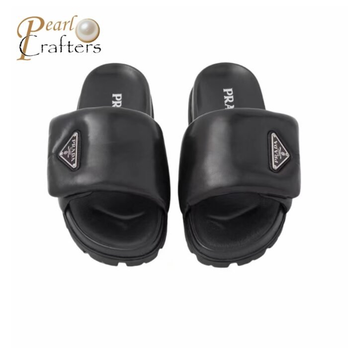 Prada Leather Platform Sandals Slide Sandal - Image 3