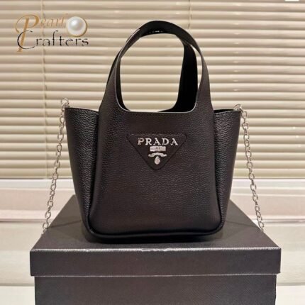 Prada Leather Handbag Tote Bag