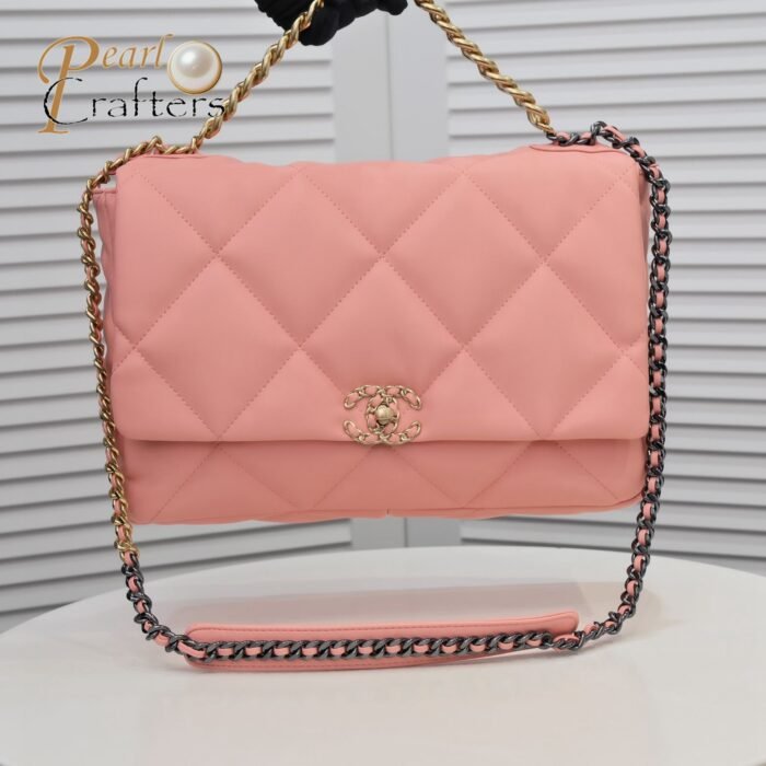 Chanel Lambskin Quilted Large19 Flap Shoulder Bag Handbag - Image 5