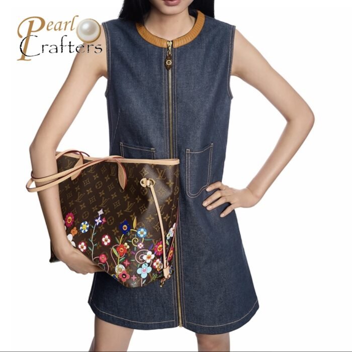 ⁦Louis Vuitton LV  Takashi Murakami Neverfull MM Tote Bag Shopper Shoulder Bag M13675 M13271 M40995⁩ - الصورة ⁦3⁩