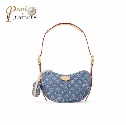 Louis Vuitton LV CROISSANT Denim Handbag Shoulder Bag