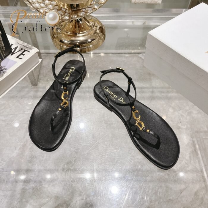 ⁦Dior 2024 C'est Flat Round Toe Women's Slipper Sandals⁩ - الصورة ⁦2⁩
