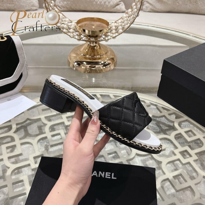 Chanel Slipper Sandals Heels Shoes - Image 6
