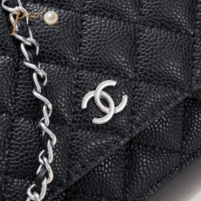 Chanel Woc Caviar Classic Silver Hardware Shoulder Bag Handbag - Image 6