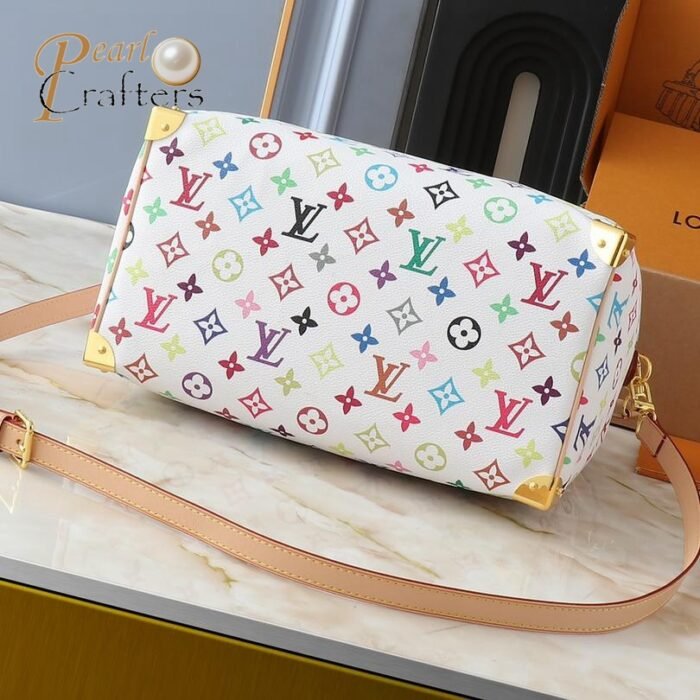 ⁦Louis Vuitton LV Takashi Murakami Nano Speedy Crossbody Shoulder Bag M13805 M13257⁩ - الصورة ⁦5⁩