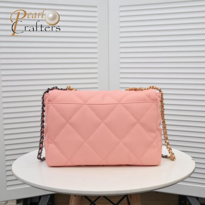 Chanel Lambskin Quilted Large19 Flap Shoulder Bag Handbag - Image 3