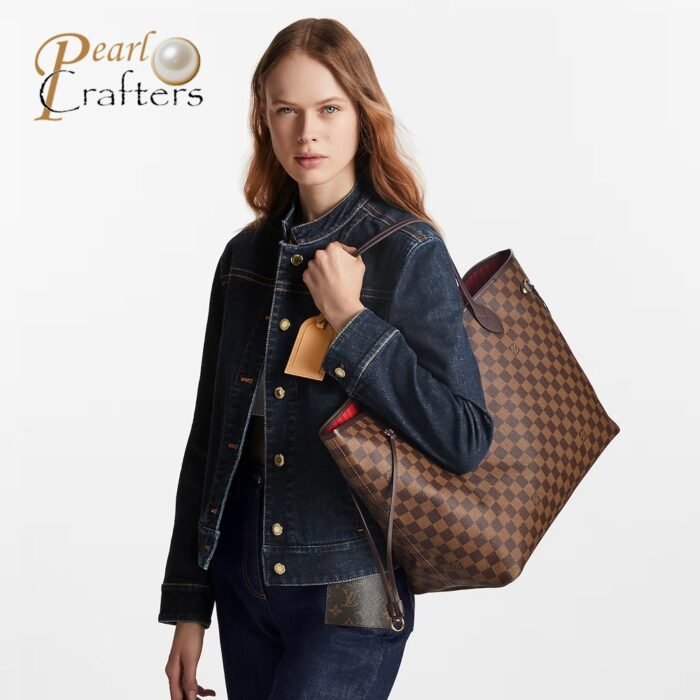 Louis Vuitton LV Neverfull Monogram Damier MM N41357 Tote Bag Handbag 10A quality - Image 3
