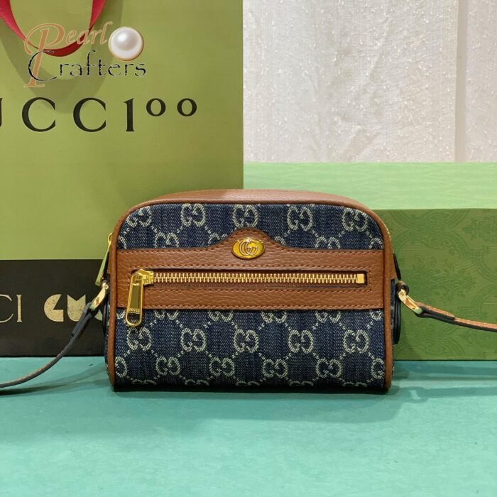 Gucci Ophidia Striped Webbing Waist Pack Belt Bag - Image 8