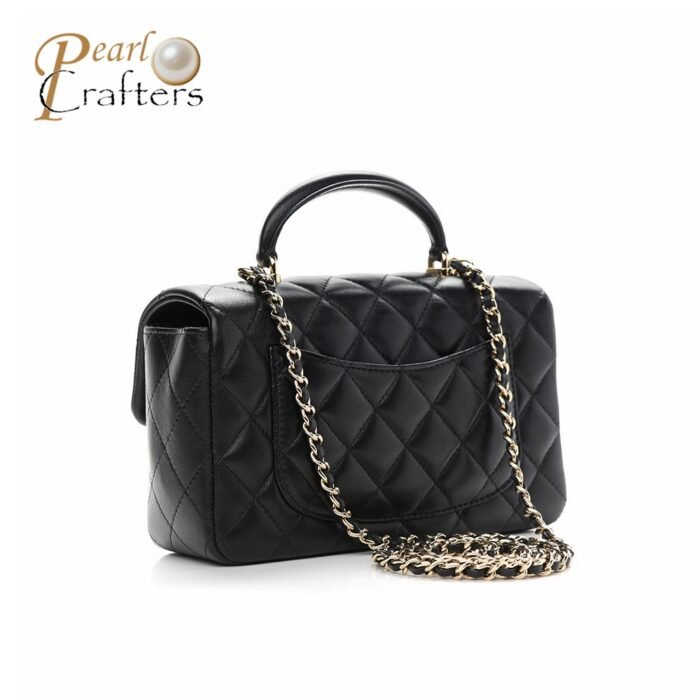 ⁦Chanle Lambskin Mini Top Handle CF Shoulder Bag⁩ - الصورة ⁦3⁩