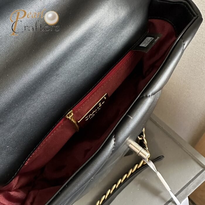 ⁦CHANEL 19 Flap Bag Chain Strap Shoulder Bag 0⁩ - الصورة ⁦8⁩