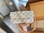 Louis Vuitton LV Denim Ivy Shoulder Bag Handbag - Image 5