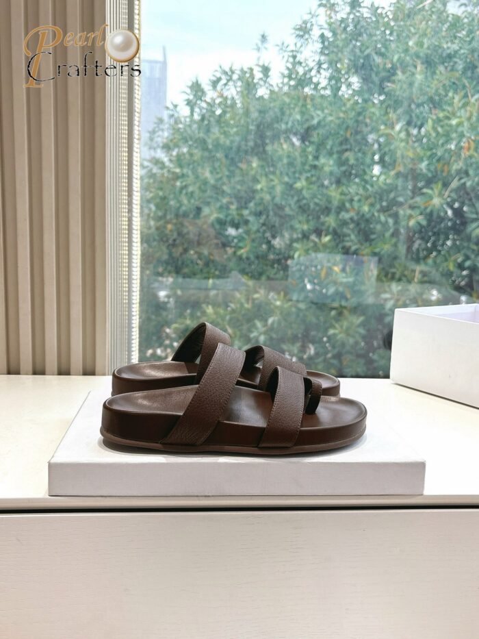 ⁦The Row Round toeFlat Loafers Sandals Slipper Shoes⁩ - الصورة ⁦1⁩