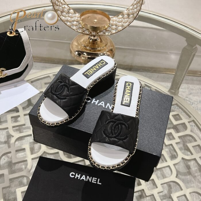 Chanel Slipper Sandals Heels Shoes - Image 5