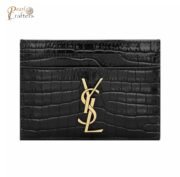 Saint Laurent YSL Crocodile Print Card Bags