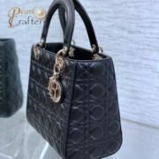 DIOR Medium Lady Bag-Lambskin 10A Mirror Quality Version - Image 6