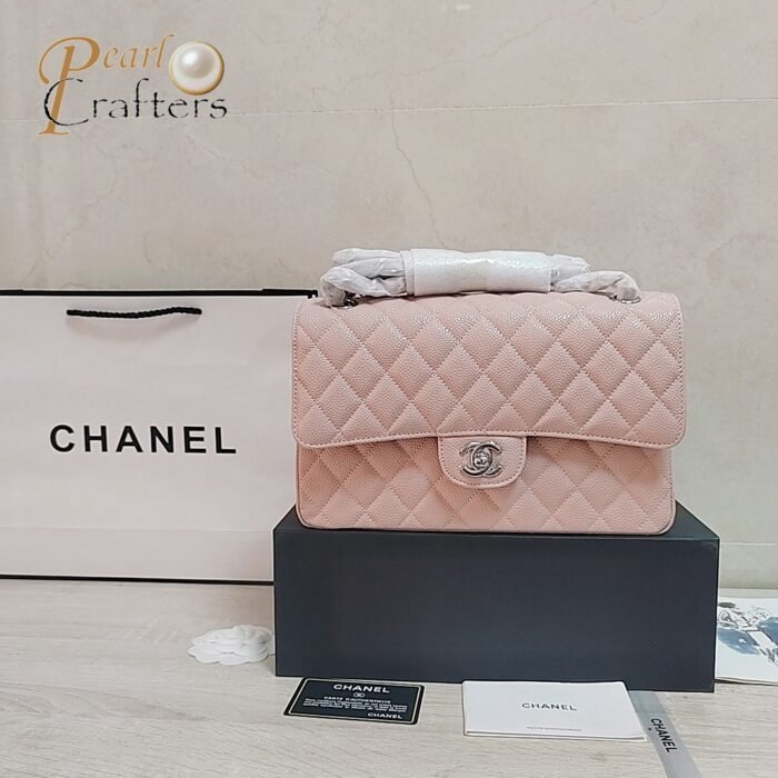 Chanel leather caviar CF series diamond bag - Image 1