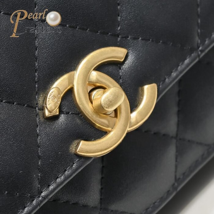 ⁦Chanel WOC Double Gold Ball Chain Mini Shoulder Bag Handbag⁩ - الصورة ⁦7⁩