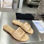 Chanel Lambskin Fashion Flat Sandals Slide - Image 2