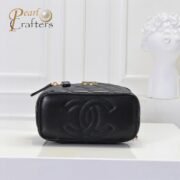 Chanel Handle Vanity Case with Mirror and Chain Black Shoulder Bag Handbag - Image 6