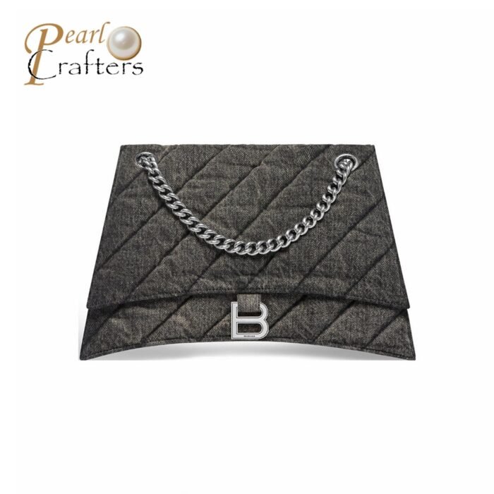Balenciaga Crush Quilted Denim Bag - Image 1