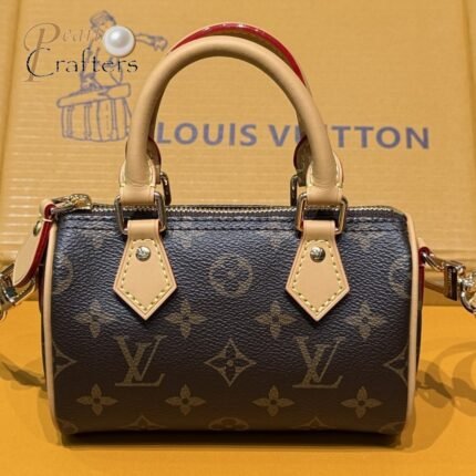 Louis Vuitton Speedy Shoulder Bag Nano Brown Canvas Monogram Coated(10a mirror version)