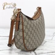 Women's Gray Gg Emblem Small Canvas Shoulder Bag(10a mirror version) - Image 3