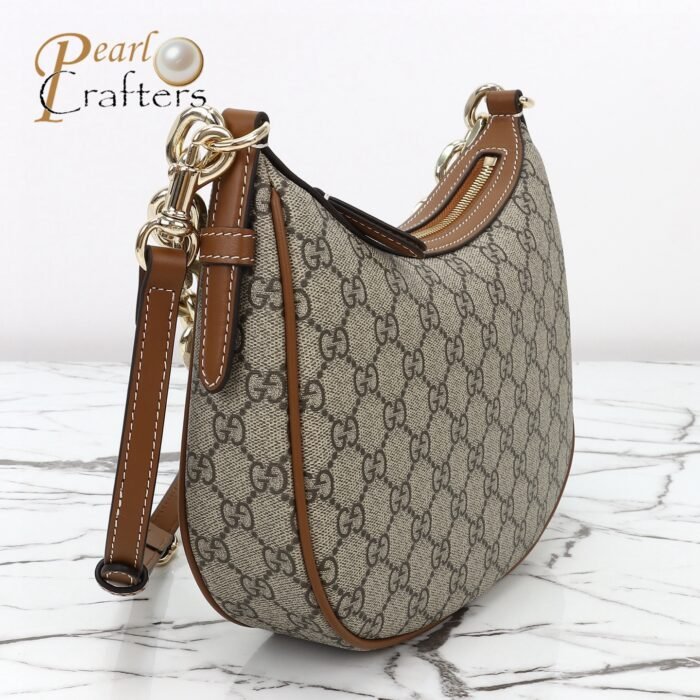 Women's Gray Gg Emblem Small Canvas Shoulder Bag(10a mirror version) - Image 3