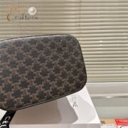 Celine Bucket In Triomphe Canvas And Calfskin Bag - Image 6