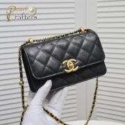 ⁦Chanel WOC Double Gold Ball Chain Mini Shoulder Bag Handbag⁩ - الصورة ⁦5⁩