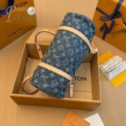 Louis Vuitton LV PAPILLON Denim Handbag Shoulder Bag - Image 5