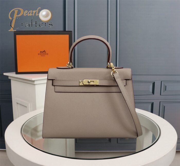Hermes Kelly Gold Buckle Bag-Epsom Shoulder Bag Handbag - Image 14