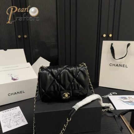 Chanel Pleated Square Chunky Tote Bag Shoulder Bag