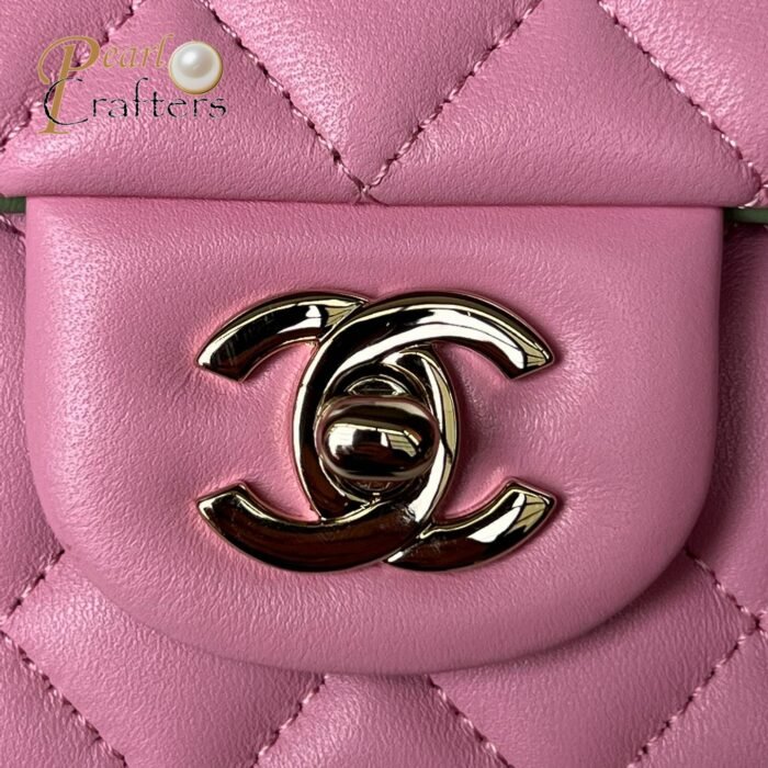 Chanel Classic Mini Flap Bag Top Handle Shoulder Bag Handbag 10A - Image 8