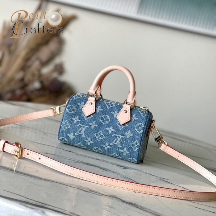 Louis Vuitton LV Denim Nano Speedy Handbag Crossbody Bag  M82950 Top Quality Shoulder Bag 10A - Image 3