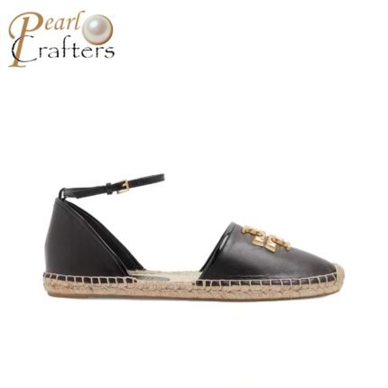 Tory Burch Eleanor D'orsay Stylish Flip-flops With Hemp Bottoms Sandals Slide