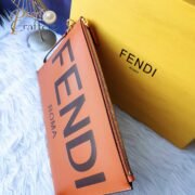 Fendi Logo Embossed Calfskin Clutch Bag - Image 5