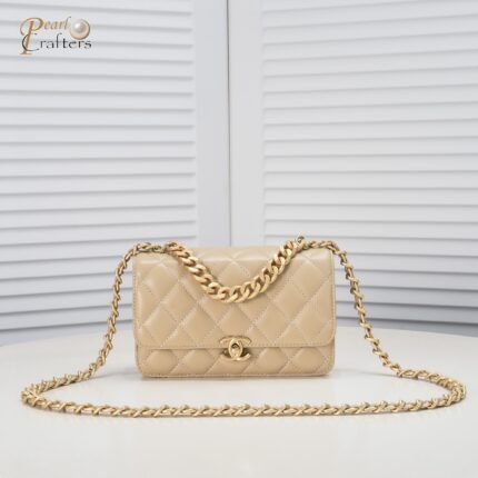 Chanel Soft Sheepskin Chain  Shoulder Bag Handbag