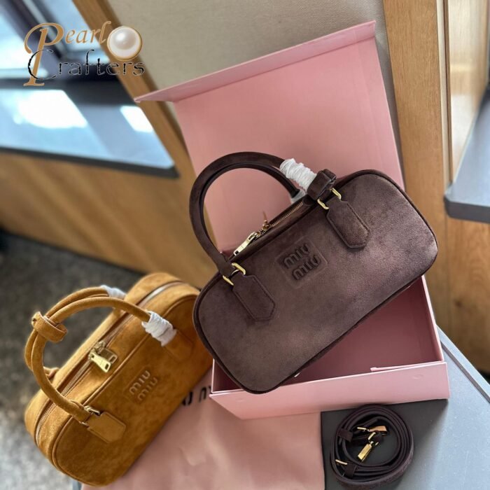 Miumiu Arcadie padded suede tote bag - Image 9