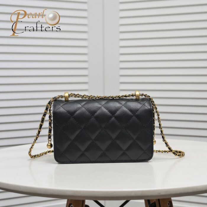 ⁦Chanel WOC Double Gold Ball Chain Mini Shoulder Bag Handbag⁩ - الصورة ⁦3⁩