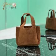 Prada mini suede tote bag 10A quality 1BA349 - Image 2