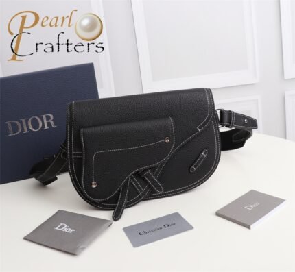 DIOR Saddle Men  Embroidery Crossbody Bag 10A