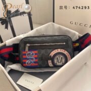 ⁦Gucci Canvas & Leather Waist Bag Belt Bag⁩ - الصورة ⁦7⁩