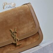 ⁦Saint Laurent YSL brown Solferino medium suede shoulder bag 10A quality 635025⁩ - الصورة ⁦5⁩